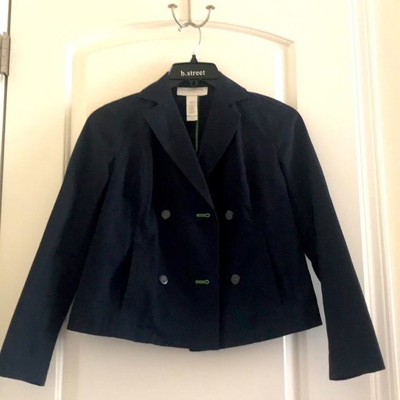 Liz Claiborne 100% Cotton Navy Blue Jacket - Picture 2 of 11